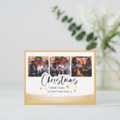 Modernes Holiday Foto Postcard (4 Bilder) Postkarte (Stehend Vorderseite)