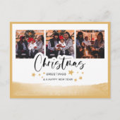 Modernes Holiday Foto Postcard (4 Bilder) Postkarte (Vorderseite)