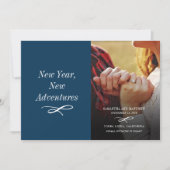 Modernes Holiday Foto Verlobung Save The Date (Vorderseite)