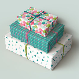 Modernes Holiday Gift Wrap Set Geschenkpapier Set
