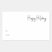 Modernes Holiday Script Großes Rechteck Geschenkpa Rechteckiger Aufkleber (Vorderseite)