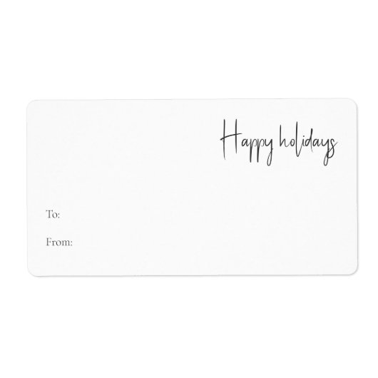 Modernes Holiday Script zu einem Rectangle-Geschen (Vorne)