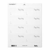 Modernes Holiday Script zu einem Rectangle-Geschen (Vorne)