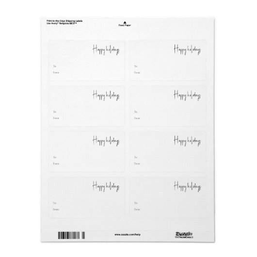 Modernes Holiday Script zu einem Rectangle-Geschen (Vorne)