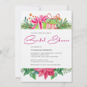 Modernes Holiday Watercolor Brautparty Einladung (Vorderseite)