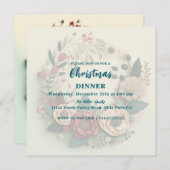 Modernes Holiday Wreath Einladung (Vorne/Hinten)