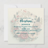 Modernes Holiday Wreath Einladung (Vorderseite)