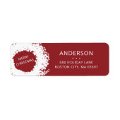 Modernes Holiday Wreath Rücksendeadresse Red (Vorne)