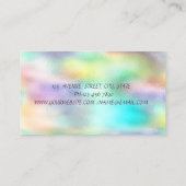 Modernes, holografisch farbiges Instagramm Visitenkarte (Rückseite)