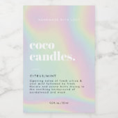 Modernes, holografisch inspiriert Gradient Candle Lebensmitteletikett (Einzelnes Label)