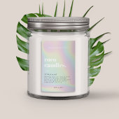 Modernes, holografisch inspiriert Gradient Candle Lebensmitteletikett