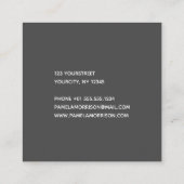 Modernes Holografisches Circle Monogramm - Visiten Quadratische Visitenkarte (Rückseite)