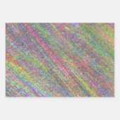 Modernes holografisches Elegantes Pastel Rainbow P Geschenkpapier Set (Vorderseite 3)