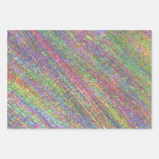 Modernes holografisches Elegantes Pastel Rainbow P Geschenkpapier Set (Vorderseite 3)