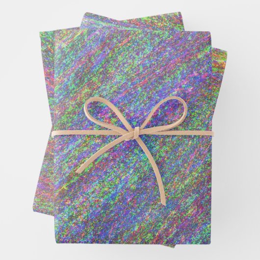 Modernes holografisches Elegantes Pastel Rainbow P Geschenkpapier Set (Beispiel)