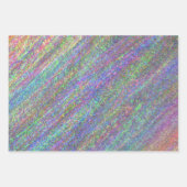 Modernes holografisches Elegantes Pastel Rainbow P Geschenkpapier Set (Vorderseite)