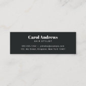 Modernes Holografisches Glitzer-Haarstylist-Logo Mini Visitenkarte (Vorderseite)