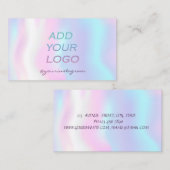 Modernes Holografisches Instagramm hinzufügen Visitenkarte (Vorne/Hinten)
