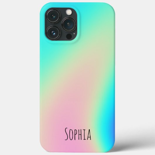 Modernes holografisches Iridescent-Personalisiert Case-Mate iPhone Hülle (Rückseite)