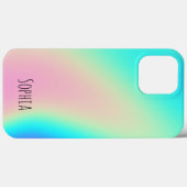 Modernes holografisches Iridescent-Personalisiert Case-Mate iPhone Hülle (Rückseite (Horizontal))