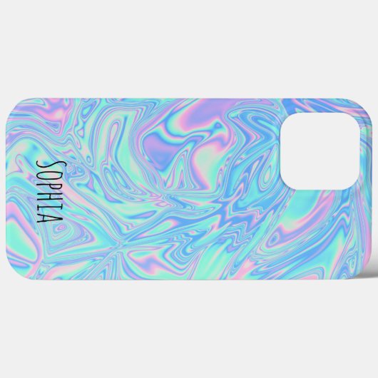 Modernes holografisches Iridescent-Personalisiert Case-Mate iPhone Hülle (Rückseite (Horizontal))