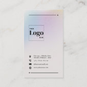 Modernes Holografisches LinkedIn Minimalistisch Visitenkarte (Rückseite)