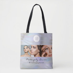 Modernes holografisches Logo-Foto-Makeup-Studio Tasche