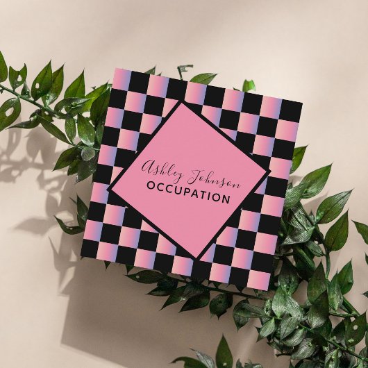 Modernes Holografisches Makeup Social Media - QR-C Quadratische Visitenkarte