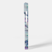 Modernes, holografisches Marmorsteinmuster Elegant Case-Mate iPhone Hülle (Rückseite / Links)