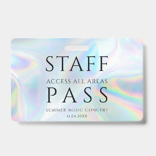 Modernes Holografisches Personal All Access Pass K Ausweis (Vorderseite)