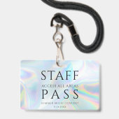 Modernes Holografisches Personal All Access Pass K Ausweis (Rückseite mit Schlüsselband)