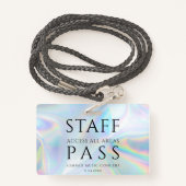 Modernes Holografisches Personal All Access Pass K Ausweis (Rückseite mit Schlüsselband)