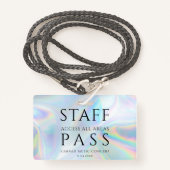 Modernes Holografisches Personal All Access Pass K Ausweis (Vorderseite mit Schlüsselband)