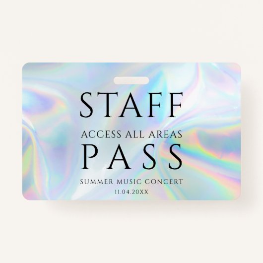 Modernes Holografisches Personal All Access Pass K Ausweis (Vorderseite)