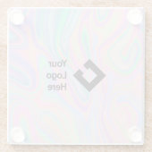 Modernes Holografisches Rainbow Iridescent Office  Glasuntersetzer (Rückseite)