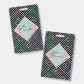 Modernes Holografisches Symmetrisches Muster - Abz Ausweis (Vorder- & Rückseite)