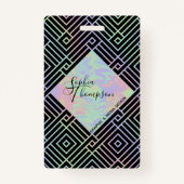 Modernes Holografisches Symmetrisches Muster - Abz Ausweis (Rückseite)