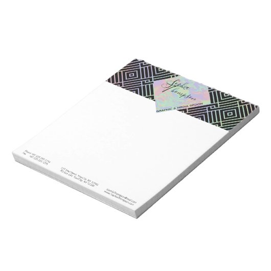 Modernes Holografisches symmetrisches Muster - Not Notizblock (Rotiert)