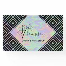 Modernes Holografisches symmetrisches Musterbanner