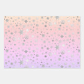 Modernes holografisches Weihnachtsgeschenk-Muster Geschenkpapier Set (Vorderseite)