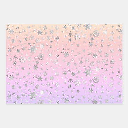 Modernes holografisches Weihnachtsgeschenk-Muster Geschenkpapier Set (Vorderseite)