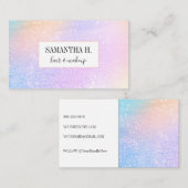 Modernes Hologram Glitzer Glam Visitenkarte (Vorne/Hinten)