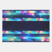 Modernes Holograph Wrap Paper Flat Sheet Set 3 Geschenkpapier Set (Vorderseite 3)