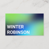 Modernes Holograu-Grün Türkis Visitenkarte (Vorderseite)