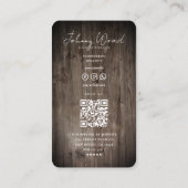 Modernes Holz Beruflich rustikales Holz Visitenkarte (Rückseite)