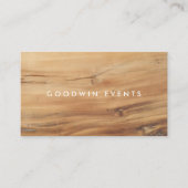 Modernes Holz Minimalistisch einfach Visitenkarte (Vorderseite)