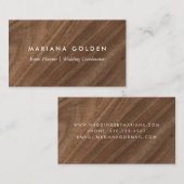 Modernes Holz Visitenkarte (Vorne/Hinten)