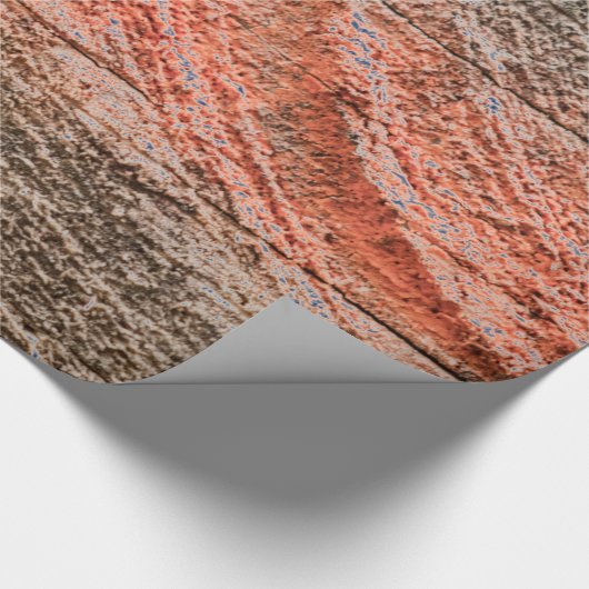 Modernes Holzdesign Geschenkpapier (Ecke)