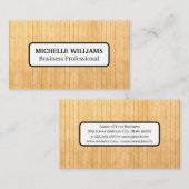 Modernes Holzpaneelmuster Visitenkarte (Vorne/Hinten)