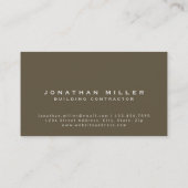 Modernes Holzplaner Beruflich Visitenkarte (Rückseite)